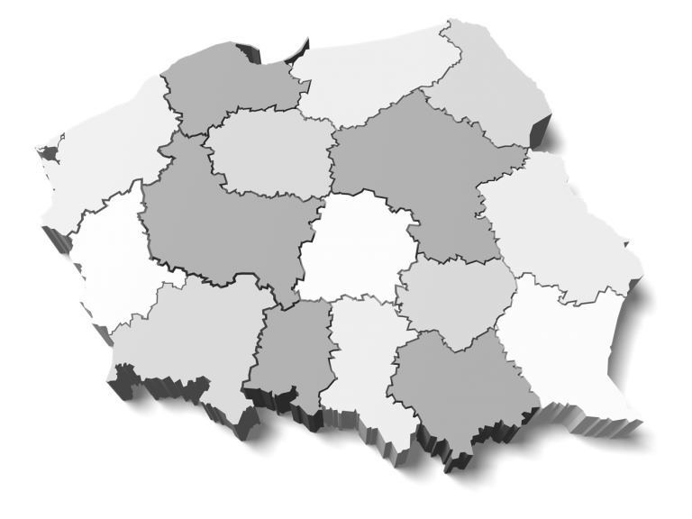Mapa Polski — obsługa przedsiębiorstw na terenie całego kraju